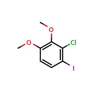 Chemical structure of 2-Chloro-1-iodo-3,4-dimethoxy-benzene , CAS 459410-39-0, AChemBlock K12398