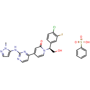Chemical structure of GDC0994; benzenesulfonic acid , CAS 1817728-45-2, AChemBlock K12413