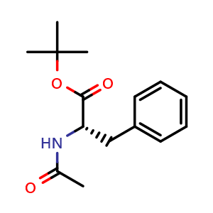 Chemical structure of racemic-tert-butyl acetylphenylalaninate , CAS 68277-06-5, AChemBlock K13439