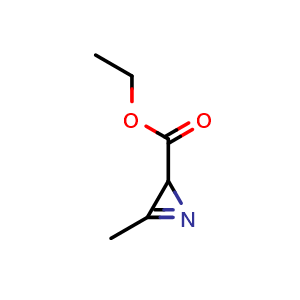 Chemical structure of ethyl 3-methyl-2H-azirine-2-carboxylate , CAS 14369-88-1, AChemBlock K16119