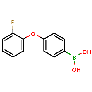 Chemical structure of (4-(2-fluorophenoxy)phenyl)boronic acid , CAS 1402238-32-7, AChemBlock K16138