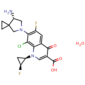 Chemical structure of Sitafloxacin hydrate , CAS 163253-37-0, AChemBlock K16160