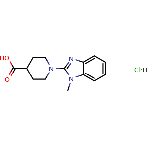 1-(1-methyl-1h-benzoimidazol-2-yl)-piperidine-4-carboxylic acid hydrochloride