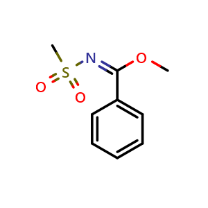 Chemical structure of Methyl (E)-N-(methylsulfonyl)benzimidate , CAS 639520-31-3, AChemBlock K16197