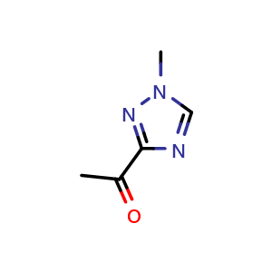 Chemical structure of 1-(1-Methyl-1H-1,2,4-triazol-3-yl)ethanone , CAS 153334-38-4, AChemBlock K16215