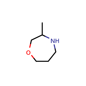 Chemical structure of 3-Methyl-1,4-oxazepane , CAS 1273564-68-3, AChemBlock K16230
