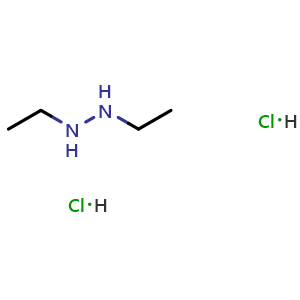 Chemical structure of 1,2-Diethylhydrazine dihydrochloride , CAS 7699-31-2, AChemBlock K16262