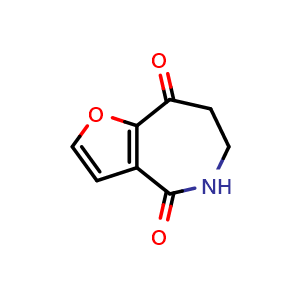 Chemical structure of 6,7-dihydro-4H-furo[3,2-c]azepine-4,8(5H)-dione , CAS 1534804-79-9, AChemBlock K16267