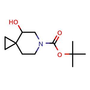 Chemical structure of tert-butyl 4-hydroxy-6-azaspiro[2.5]octane-6-carboxylate , CAS 1101840-72-5, AChemBlock L13094