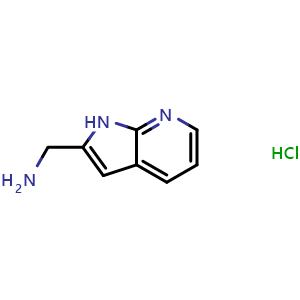 Chemical structure of 1H-Pyrrolo[2,3-b]pyridin-2-ylmethanamine hydrochloride , CAS 1788054-88-5, AChemBlock L13101