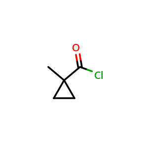 Chemical structure of 1-Methylcyclopropane-1-carbonyl chloride , CAS 16480-05-0, AChemBlock L13117