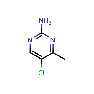 Chemical structure of 5-Chloro-4-methylpyrimidin-2-amine , CAS 40439-76-7, AChemBlock L13118