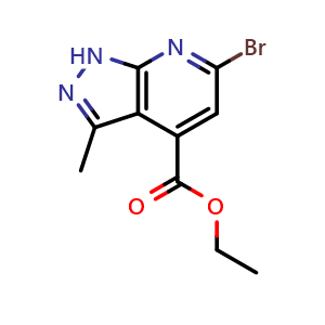 Ethyl 6-bromo-3-methyl-1H-pyrazolo[3,4-b]pyridine-4-carboxylate
