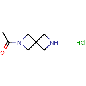 Chemical structure of 1-{2,6-Diazaspiro[3.3]heptan-2-yl}ethan-1-one hydrochloride , CAS 1349875-74-6, AChemBlock L13298