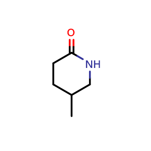 Chemical structure of 5-methylpiperidin-2-one , CAS 3298-16-6, AChemBlock L13409