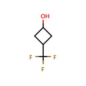 Chemical structure of 3-(Trifluoromethyl)cyclobutan-1-ol , CAS 1788054-83-0, AChemBlock L13476