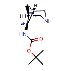 Chemical structure of endo-6-(Boc-amino)-3-azabicyclo[3.1.1]heptane , CAS 2241086-36-0, AChemBlock L13478