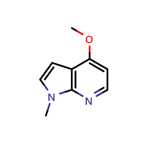 Chemical structure of 4-Methoxy-1-methyl-1H-pyrrolo[2,3-b]pyridine , CAS 1788041-65-5, AChemBlock L13543