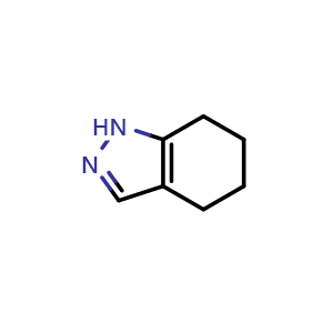 Chemical structure of 4,5,6,7-Tetrahydro-1H-indazole , CAS 2305-79-5, AChemBlock L13601