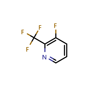 Chemical structure of 3-Fluoro-2-(trifluoromethyl)pyridine , CAS 886510-21-0, AChemBlock L13615