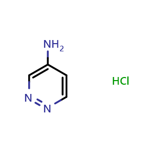 Chemical structure of Pyridazin-4-amine hydrochloride , CAS 1400764-35-3, AChemBlock L13627