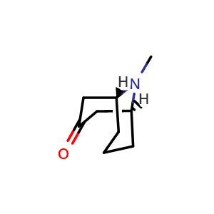 Chemical structure of 9-Methyl-9-azabicyclo[3.3.1]nonan-3-one , CAS 552-70-5, AChemBlock L13639