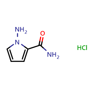 Chemical structure of 1-Amino-1H-pyrrole-2-carboxamide hydrochloride , CAS 1630906-75-0, AChemBlock L13700