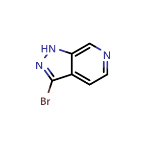 Chemical structure of 3-Bromo-1H-pyrazolo[3,4-c]pyridine , CAS 76006-13-8, AChemBlock L13725