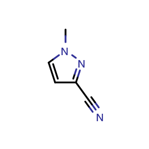 Chemical structure of 1-Methyl-1H-pyrazole-3-carbonitrile , CAS 79080-39-0, AChemBlock L13727