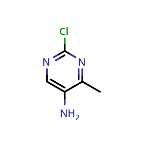 Chemical structure of 2-Chloro-4-methylpyrimidin-5-amine , CAS 20090-69-1, AChemBlock L13749