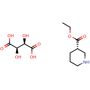 (2R,3R)-2,3-dihydroxybutanedioic acid; ethyl (3S)-piperidine-3-carboxylate
