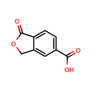 Chemical structure of 1-oxo-1,3-dihydroisobenzofuran-5-carboxylic acid , CAS 4792-29-4, AChemBlock L13806