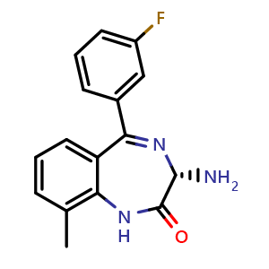 (3S)-3-Amino-5-(3-fluorophenyl)-9-methyl-2,3-dihydro-1H-1,4-benzodiazepin-2-one