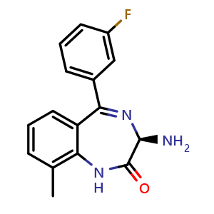 (3R)-3-Amino-5-(3-fluorophenyl)-9-methyl-2,3-dihydro-1H-1,4-benzodiazepin-2-one