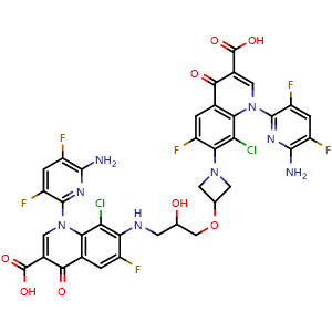 Chemical structure of Delafloxacin Dimer , CAS 1093185-35-3, AChemBlock L13920