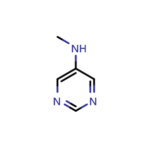 Chemical structure of N-Methyl-N-(5-pyrimidinyl)amine , CAS 40492-24-8, AChemBlock L13923