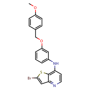 2-Bromo-N-{3-[(4-methoxyphenyl)methoxy]phenyl}thieno[3,2-b]pyridin-7-amine