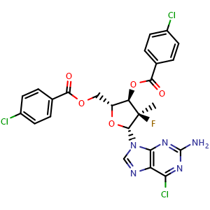 (2R,3R,4R,5R)-5-(2-Amino-6-chloro-9H-purin-9-yl)-2-[(4-chlorobenzoyloxy)methyl]-4-fluoro-4-methyloxolan-3-yl 4-chlorobenzoate
