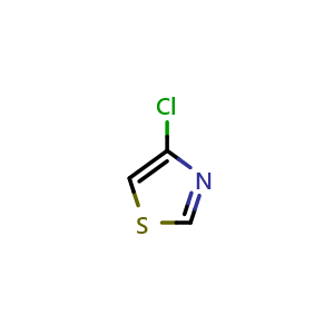 Chemical structure of 4-Chloro-1,3-thiazole , CAS 4175-72-8, AChemBlock L13978