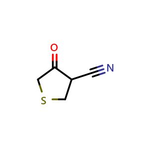Chemical structure of 4-Oxothiolane-3-carbonitrile , CAS 16563-14-7, AChemBlock L13982