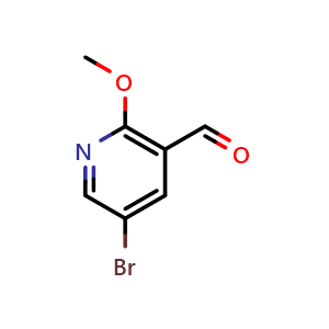 Chemical structure of 5-Bromo-2-methoxypyridine-3-carbaldehyde , CAS 103058-87-3, AChemBlock L14001