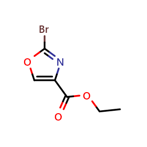 Chemical structure of Ethyl 2-bromo-1,3-oxazole-4-carboxylate , CAS 460081-20-3, AChemBlock L14010