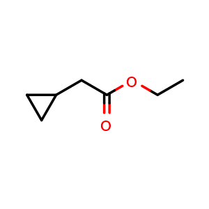 Chemical structure of Ethyl 2-cyclopropylacetate , CAS 53432-87-4, AChemBlock L14011