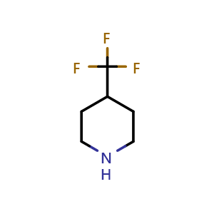 Chemical structure of 4-(Trifluoromethyl)piperidine , CAS 657-36-3, AChemBlock L14014
