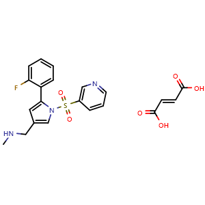 Chemical structure of Vonoprazan fumarate , CAS 881681-01-2, AChemBlock L14024