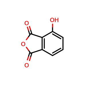 Chemical structure of 4-hydroxyisobenzofuran-1,3-dione , CAS 37418-88-5, AChemBlock L14031