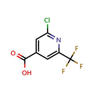 Chemical structure of 2-Chloro-6-(trifluoromethyl)pyridine-4-carboxylic acid , CAS 796090-23-8, AChemBlock L14109