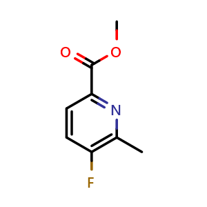 Chemical structure of Methyl 5-fluoro-6-methylpicolinate , CAS 1245647-61-3, AChemBlock L14114