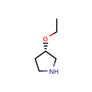 Chemical structure of (3S)-3-Ethoxypyrrolidine , CAS 143943-75-3, AChemBlock L14118