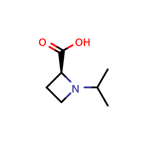 Chemical structure of (S)-1-Isopropylazetidine-2-carboxylic acid , CAS 255882-98-5, AChemBlock L14216